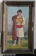 Tableau HSP XIXéme Personnage basque signé Alf Solles ?