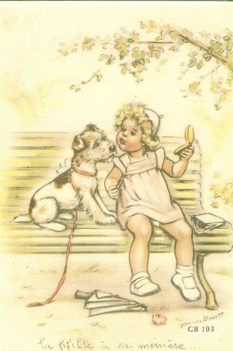 Germaine bouret carte postale - carte,