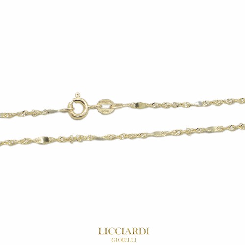 Collier unisexe corde jaune - corde, or