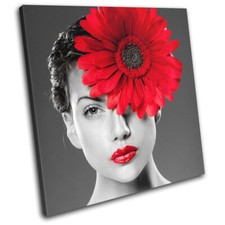 Lipstick woman flower red - red, girl