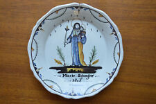 Assiette patronymique Faïence