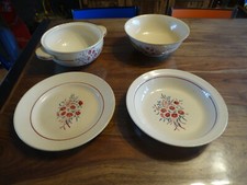 GROS LOT FAIENCERIE CERAMIQUE BADONVILLER PLAT SOUPIERE ASSIETTE PLATEAU OEILLET