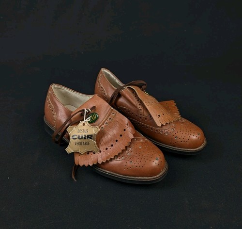 Paire chaussure golf cuir