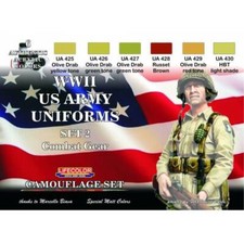 Peinture Wwii Us Army Uniforms Colours Set-2 6x 22ml Acrylic Colours|lifecolor|c