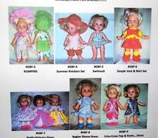 NG Creations Seven Sewing Patterns fit 13" Galoob Baby Face Doll 