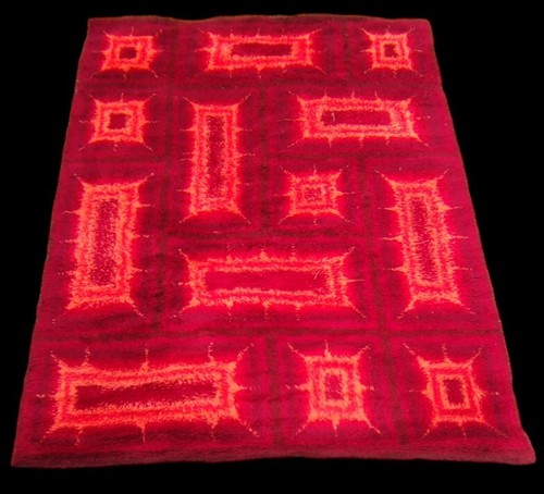 Ancien grand tapis laine - grand,