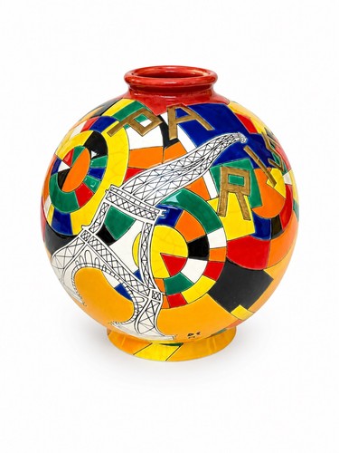 Grand vase émaux - Émaux, longwy