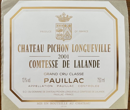 étiquette château pichon - Étiquette,