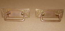 2 POIGNEES de TIROIR ART DECO en LAITON  (n°11)