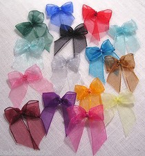 LOT de 10 NOEUDS RUBAN ORGANZA