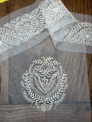 Dentelle ancienne fond de - ancienne,