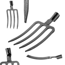 Fourche de jardin KADAX pour creuser et floquer, sans tige, 4 dents