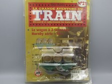 Série Hornby n°21 - Wagon plat 3 tonneaux vert - Hachette