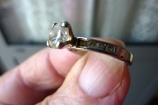 Bague solitaire argent - en,