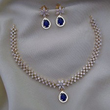 Collier En Plaqué Or Cz Pour Mariage Bollywood Indien Pour Femmes RR45