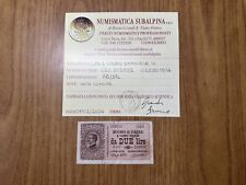 BON DE CAISSE 2 LIRE VITTORIO