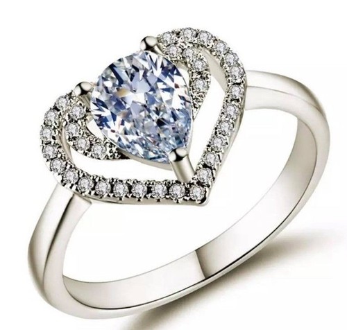 Carat heart shape sterling - 0.5,