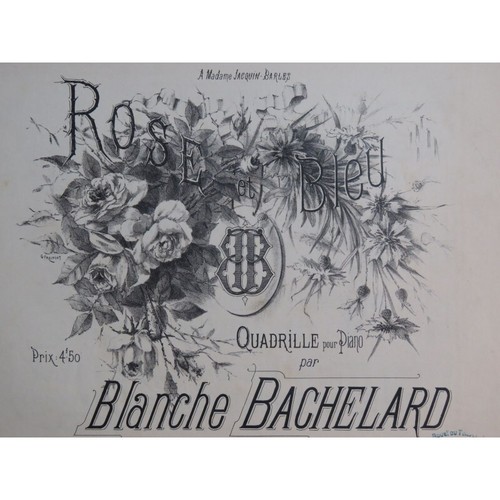 Bachelard blanche rose bleu - blanche, et