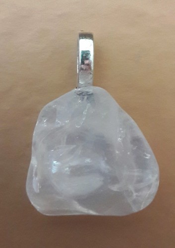 Pendentif cristal roche - de,