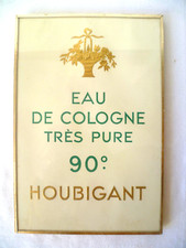 ANCIENNE AFFICHETTE SOUS VERRE PUB EAU DE COLOGNE HOUBIGANT