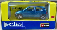 RENAULT CLIO BLEU BOITAGE RENAULT PAR BURAGO MINIATURE 1/43 ème