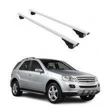 Barres de toit Transversales pour Mercedes Classe M W164 2005-2011 Fer Argent
