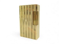 VINTAGE BRIQUET ST DUPONT LIGNE 2 PM GUILLOCHE EN PLAQUE OR DORE LIGHTER 850€