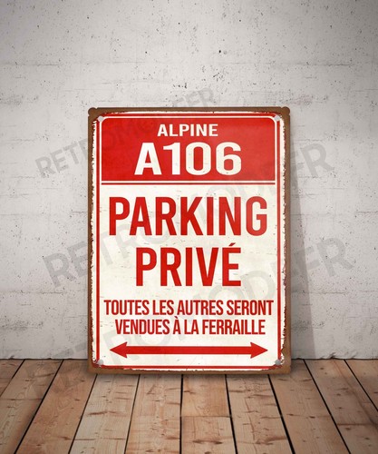 Plaque métal vintage alpine - plaque,