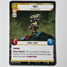 STAR WARS UNLIMITED : BD-1 LOF 455 HYPERSPACE ANGLAIS NEUF