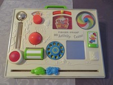 ANCIEN TABLEAU D ACTIVITE ET D EVEIL  Fisher Price Vintage Authentique TBE