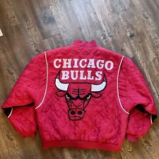 Chicago Bulls NBA JH Silk Bomber Quilt Jacket Coat Michael Jordan The Last Dance