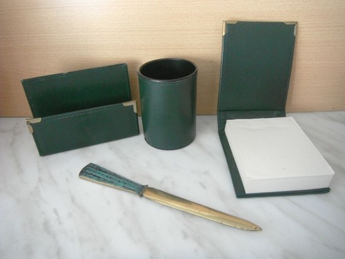 Necessaire bureau cuir pot - necessaire,