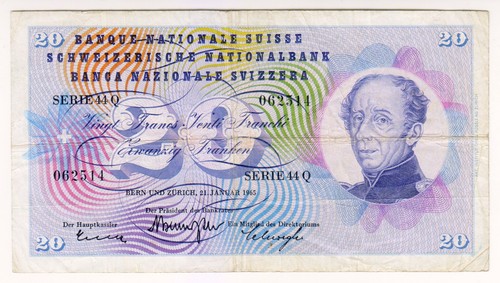 1965 suisse francs 062514 - suisse, 20