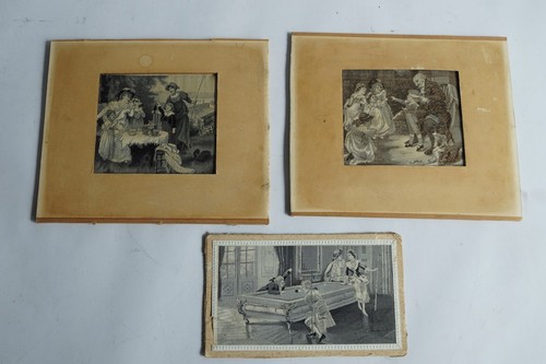 Trois tableaux soie - trois, tissée
