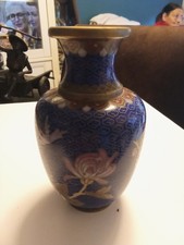 Vase Email Cloisonné Chinois Hauteur 13 Cm