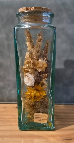 Bouteille vintage fleurs - vintage,