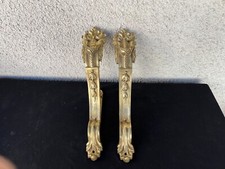 Paire de bras de support d’applique murale, bronze doré, style Louis XVI