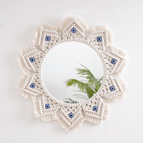 Miroir macramé - en,