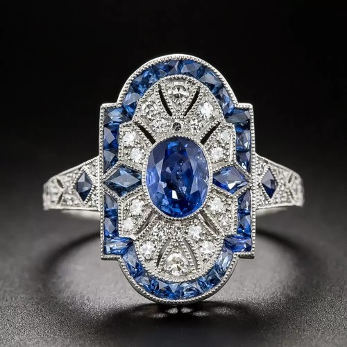 Bague mariage ovale style - bague, de