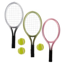Lot de 3 mini-raquettes de tennis décoratives pour photographie