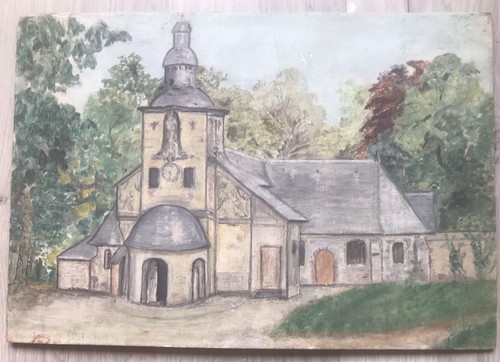 Tableau ancien huile étude - tableau,