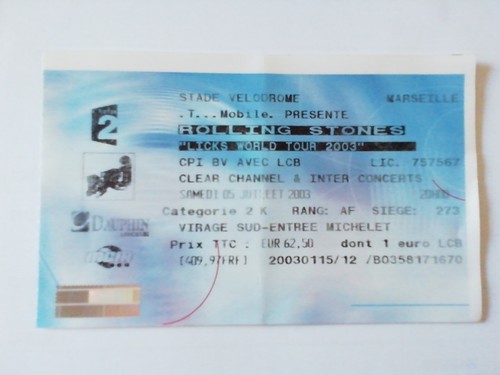 Billet concert collector - de,