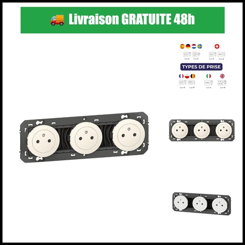 Legrand prise triple murale - prise,