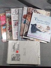 Lot 7 magazines Bergère de France et autres Tricot Peinture sur Soie..