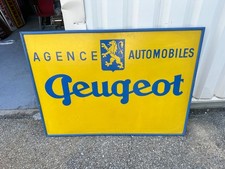 Enseigne bois publicitaire PEUGEOT circa 50 /60 150x100