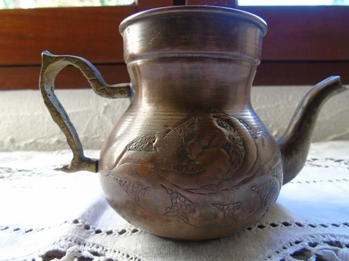Ancienne théière cuivre - thÉiÈre,