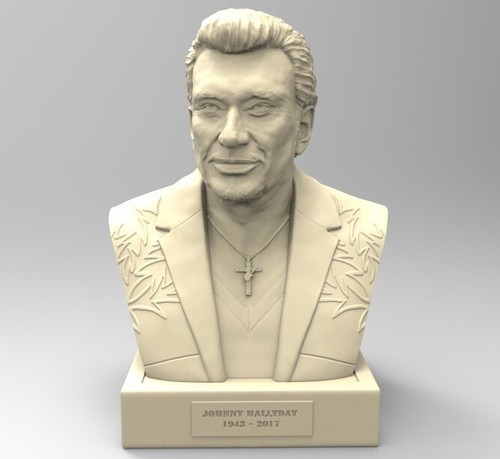 Buste johnny hallyday pla - buste,
