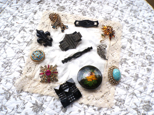 Lot bijoux anciens et - 12,