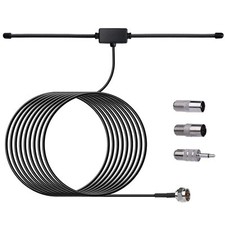Antenne Radio FM Antenne Dipôle 75 Ohm avec Connecteur de Type F Câble d'exte...