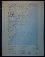 1940's Armée Topo Carte